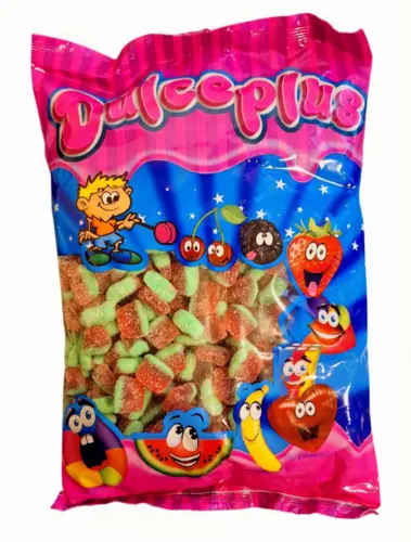 Mini Sour Watermelon Slices, Dulceplus, 1 kg