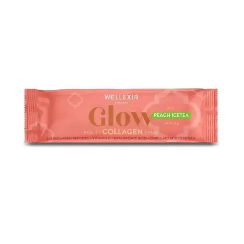 Peach Ice Tea Beauty Collagen Drink, Wellexir Glow - 1 stk.