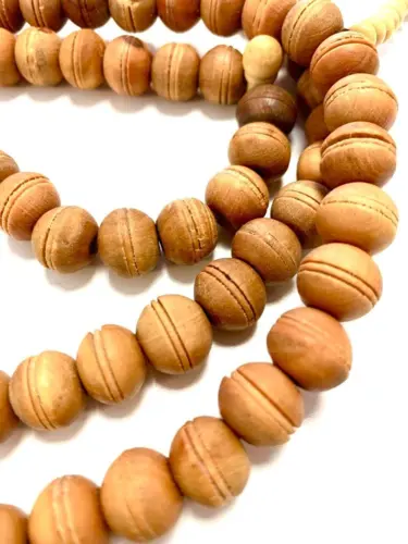 Ægte Træ Tasbih Lysebrun Stor 99 perler