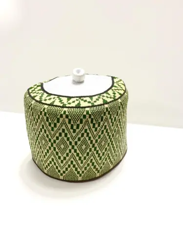 Håndlavet Bede Hue Gul/Grøn