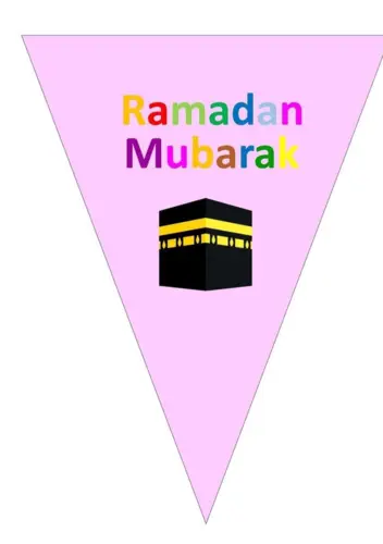 Ramadan Mubarak Pynt Kaaba (6 stk) - Made in Denmark