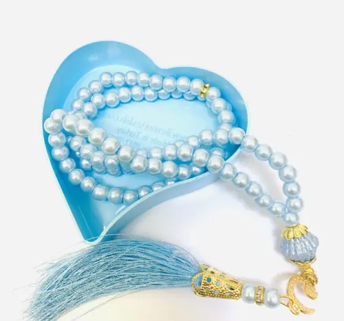 Perle Tasbeeh i Lyseblå (99 perler)