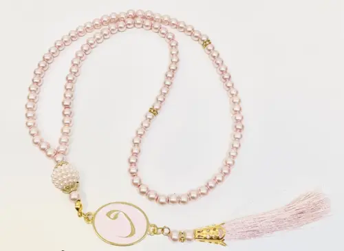Perle Tasbih Lyserød, 99 perler