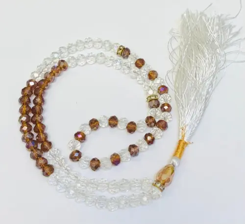 Krystal Tabeeh Hvid/Brun ( 99 perler)