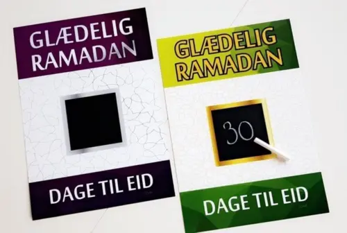 Glædelig Ramadan nedtællings plakat
