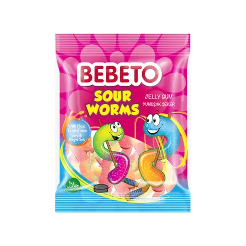 Sour Worms Bebeto 80 gr