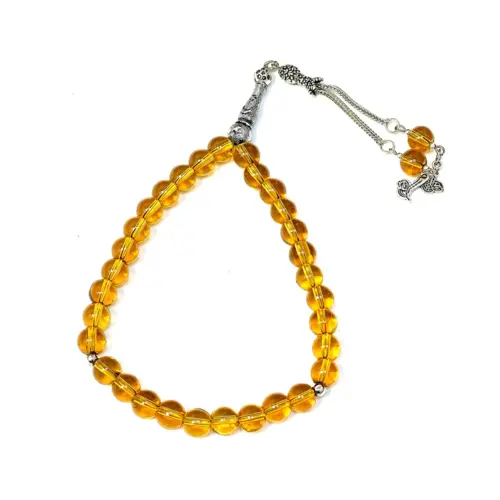 Amber Glas Tasbih 33 Perler