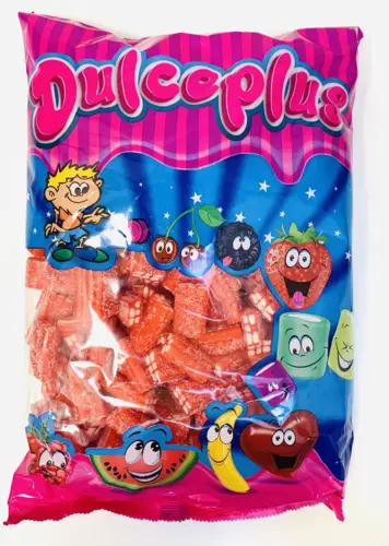 Strawberry Sour Bricks Dulceplus 1 kg (bedst før 9-2025)