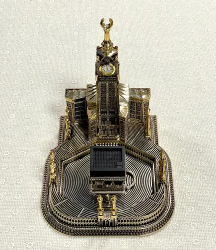 Kaaba Mecca Clock Tower dekoration, guld