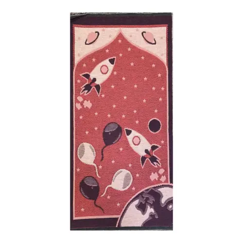 Space Børne Bedetæppe, rød