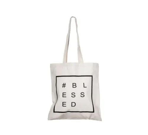 Blessed, dekorativ stof mulepose (25 kr doneres til Palæstina)