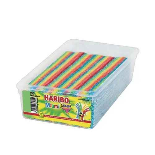 Miami Sauer Haribo, 150 stk, vegansk slik, 1125g