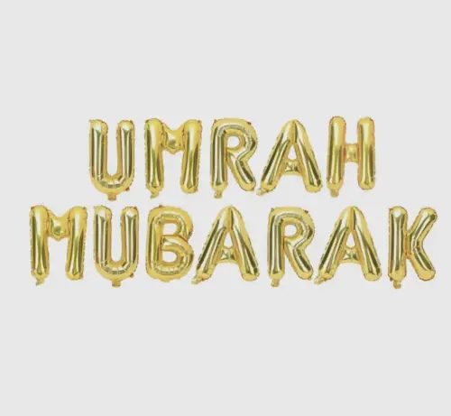 Umrah Mubarak Ballon Sæt, i guld