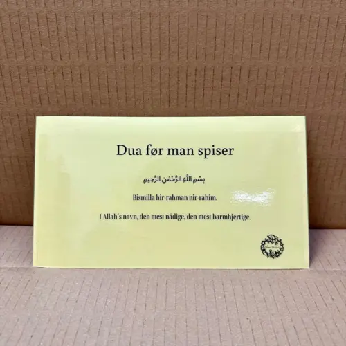 Dua før man spiser klistermærke
