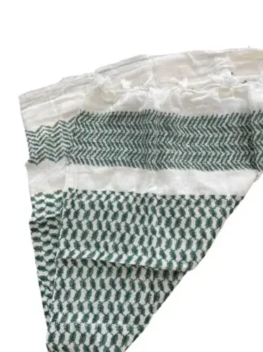 Hvid/Grøn Keffiyeh