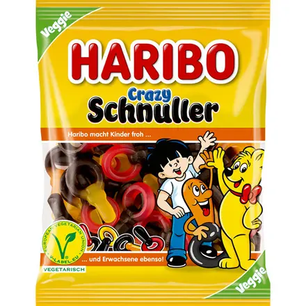 Crazy Schnuller Haribo 175 g - Vegatarisk
