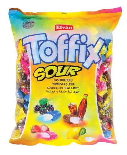 Sour Powder Filled Soft Candy  Toffix (300 gr)