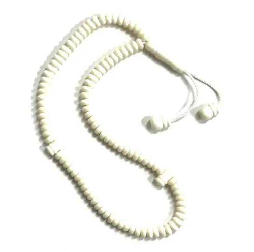 Håndlavet camel bone tasbih, med små perler