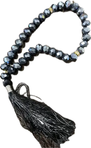 Black Metal Tasbih Med 33 perler