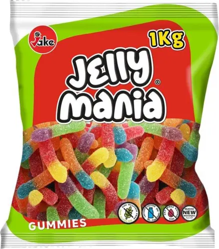 Sour Worms Jelly Mania 1kg - Jake