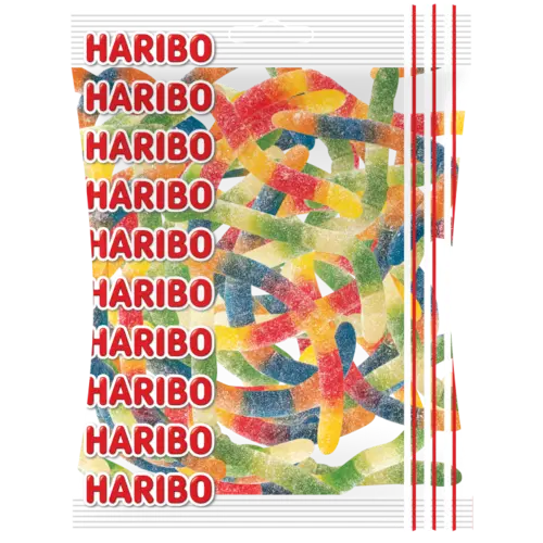 Sour Worms Haribo, 1 kg (bedst før 19/4-2026)