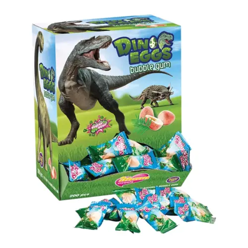 Dino Eggs Tutti Frutti Bubble Gum, 200 stk