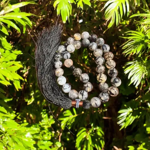 Black Tigers Eye Tasbih M. Agate Sten 33 Perler