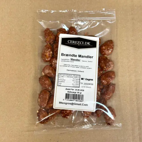 Brændte mandler, 80g