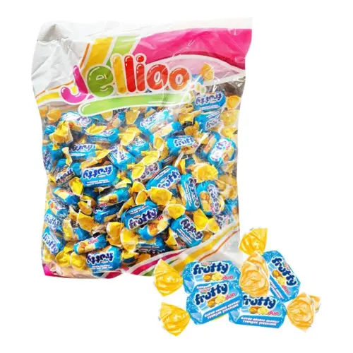 Frutty Duo Twist Karameller, Melon og Ananas, Jellioo, 1kg