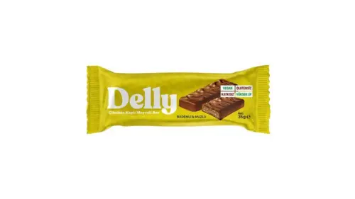 Delly Chokoladebar Med Mandel & Banan Frugtbar 35 g Vegansk