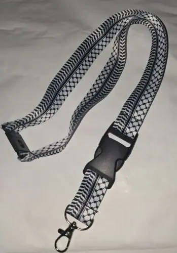 Palestine Nøglesnor -hvid og sort