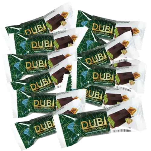 Mini Dubai Chokolade med Pistacie og Kunafa, 11 gram