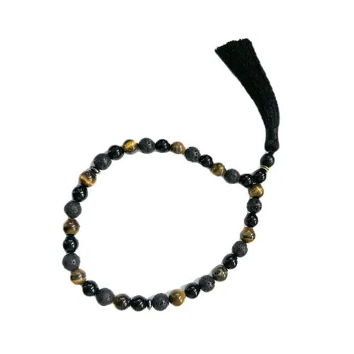 Sort Sten tasbih, Tigers Eye  33 perler