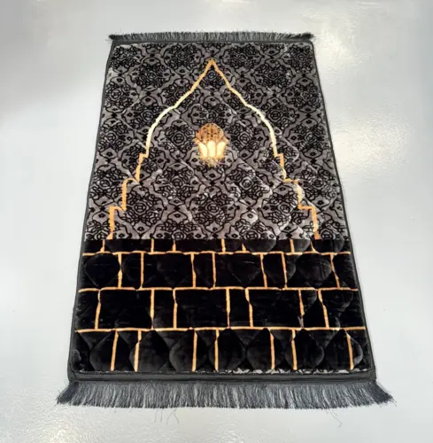 Super soft Kaaba bedetæppe, Sort