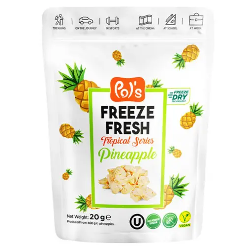 Frystørret  Ananas Pol's 20g  (Vegan)