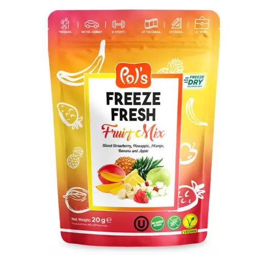 Frysetørret Frugtblanding Pol's 20g (Vegan)