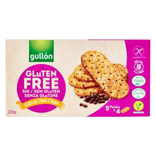 Glutenfri - Havregryn & Chokoladestykker Gullon 220g