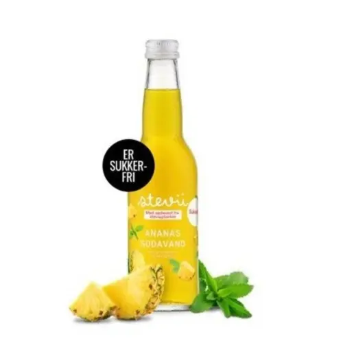 Stevii sukkerfri sodavand, ananas, 330ml