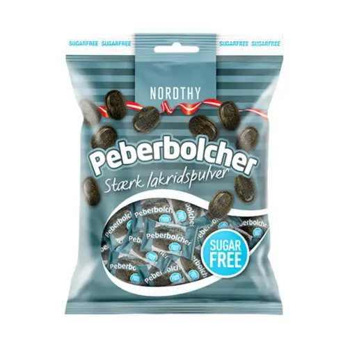 Nordthy Sukkerfri Peberbolcher, 125g