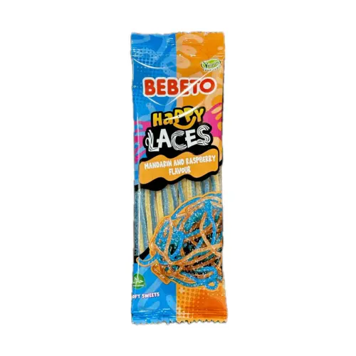 Bebeto happy laces, mandarin raspberry, 75g