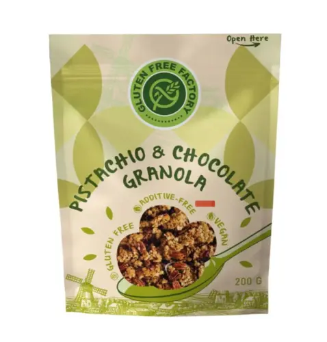 Pistacie chokolade granola, Gluten Free Factory, 200g
