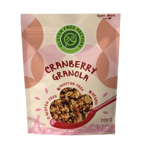 Tranebær granola, Gluten Free Factory, 200g