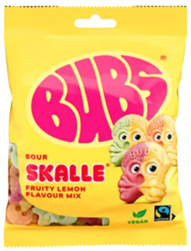 Fruity Lemon Mix Sour Skalle, BUBS 90g