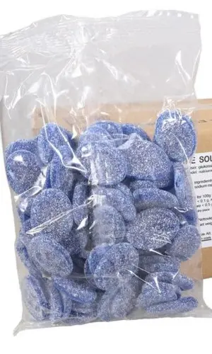 Sour Blue Raspberry, S-Mærke 500 gr