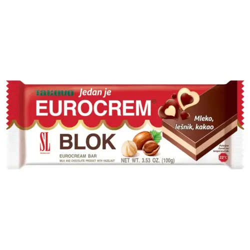 Chokoladebar, Eurocrem 100g