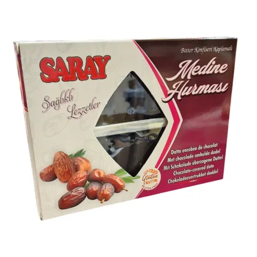 Saray Glutenfri Chokoladeovertrukne Dadler, 280g.
