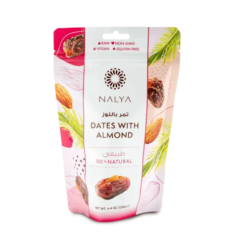 Dadler med mandler - 125 g.