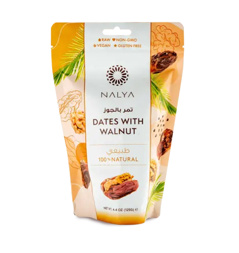 Dadler med valnødder- 125 g.