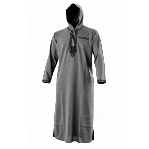 Grå thobe med hætte