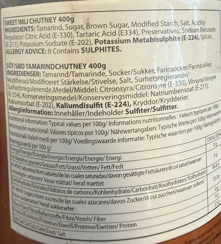 SWEET IMLI CHUTNEY, AHMED FOODS 400G